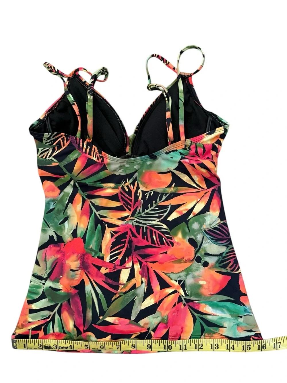 Lauren Ralph Lauren Tankini Top Only NWT Underwire Tummy Control Tropical 6